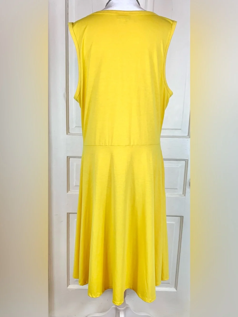 LuLaRoe Nicki Sleeveless Dress - Yellow - Pockets - 2XL - Sundress - Picture 8 of 11